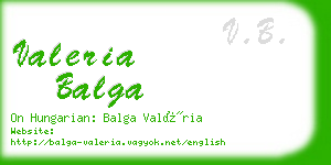 valeria balga business card